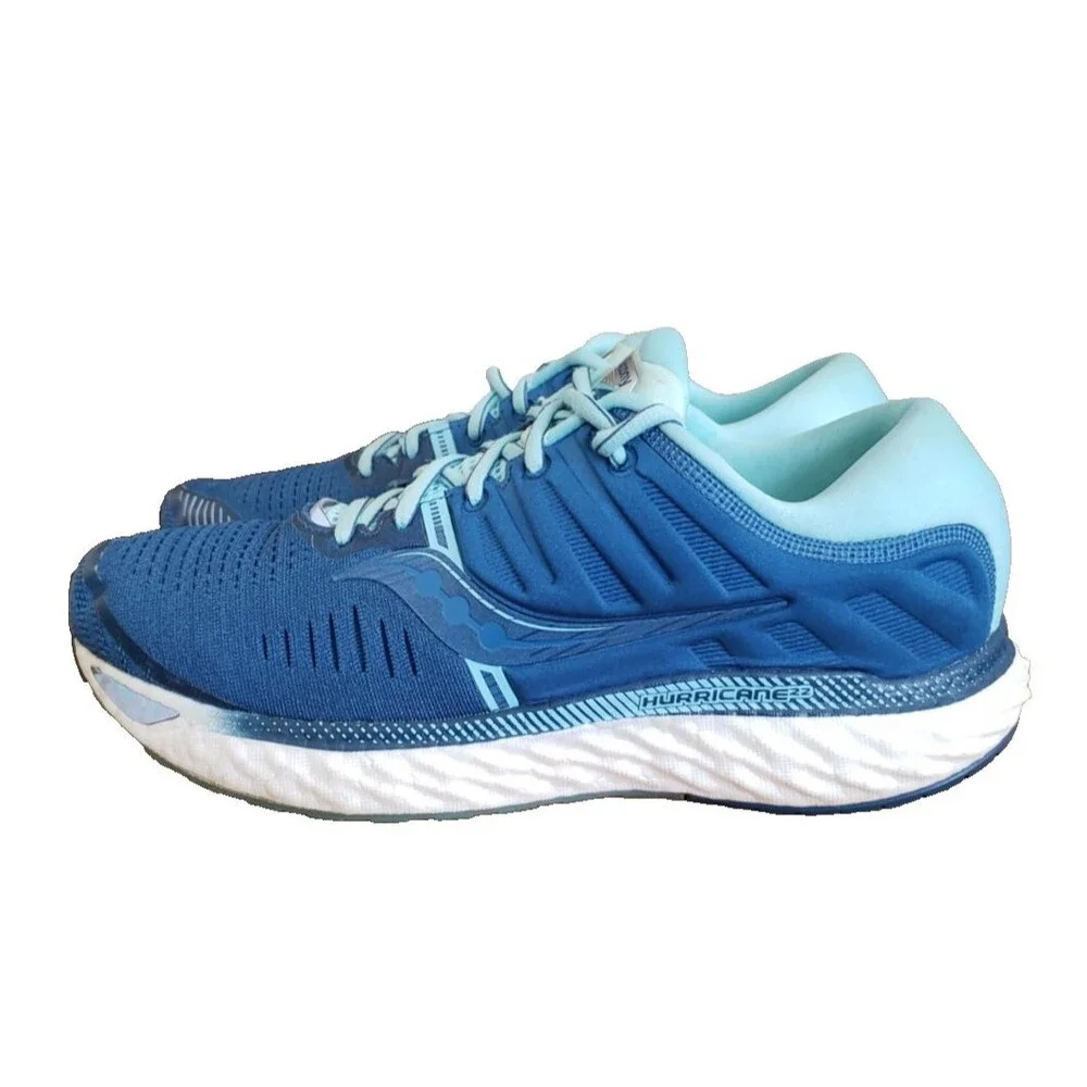 Saucony Hurricane 22 Sneakers Women's Size 10.5 Blue Training Running Shoe